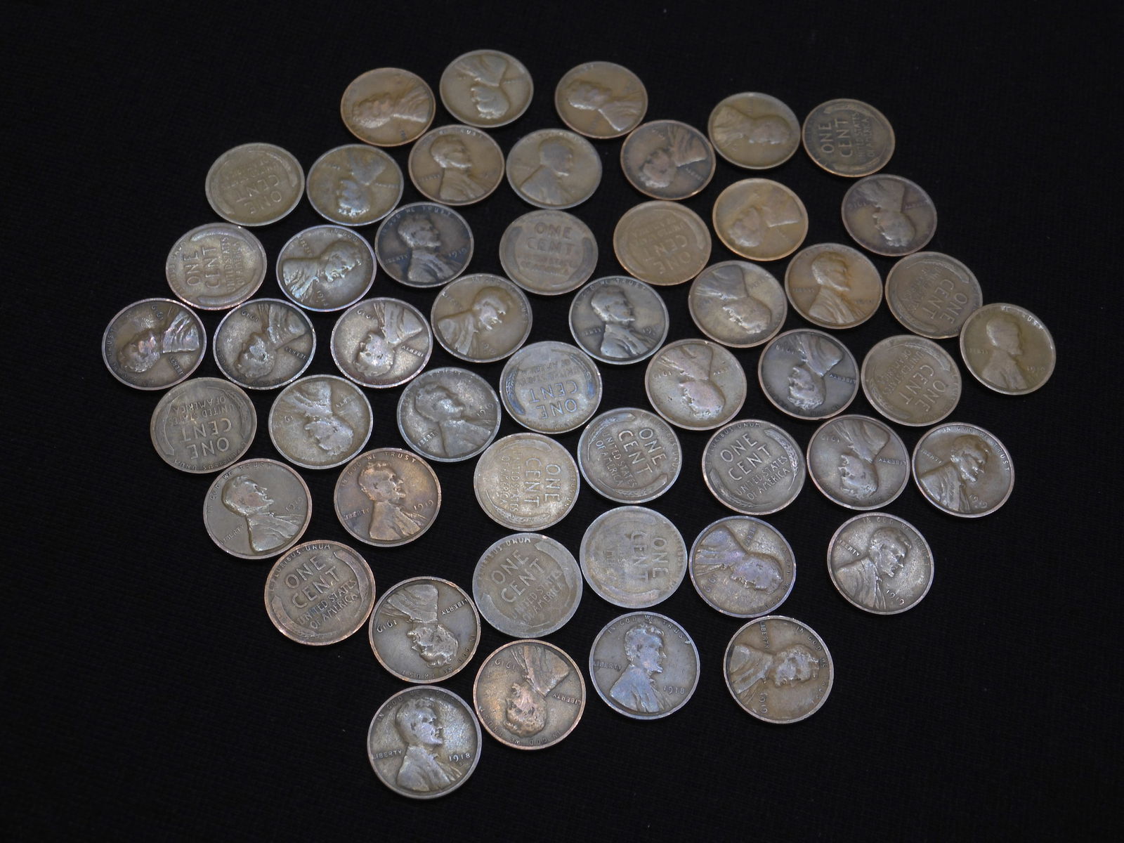 (50) Mixed Date Lincoln Wheat Cents 1917-1919 (1 of 6)