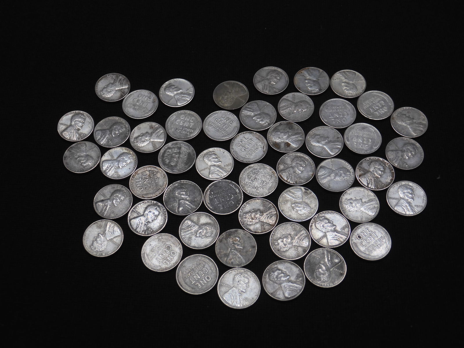 (50) 1943-P Lincoln Steel Wheat Cents (1 of 5)