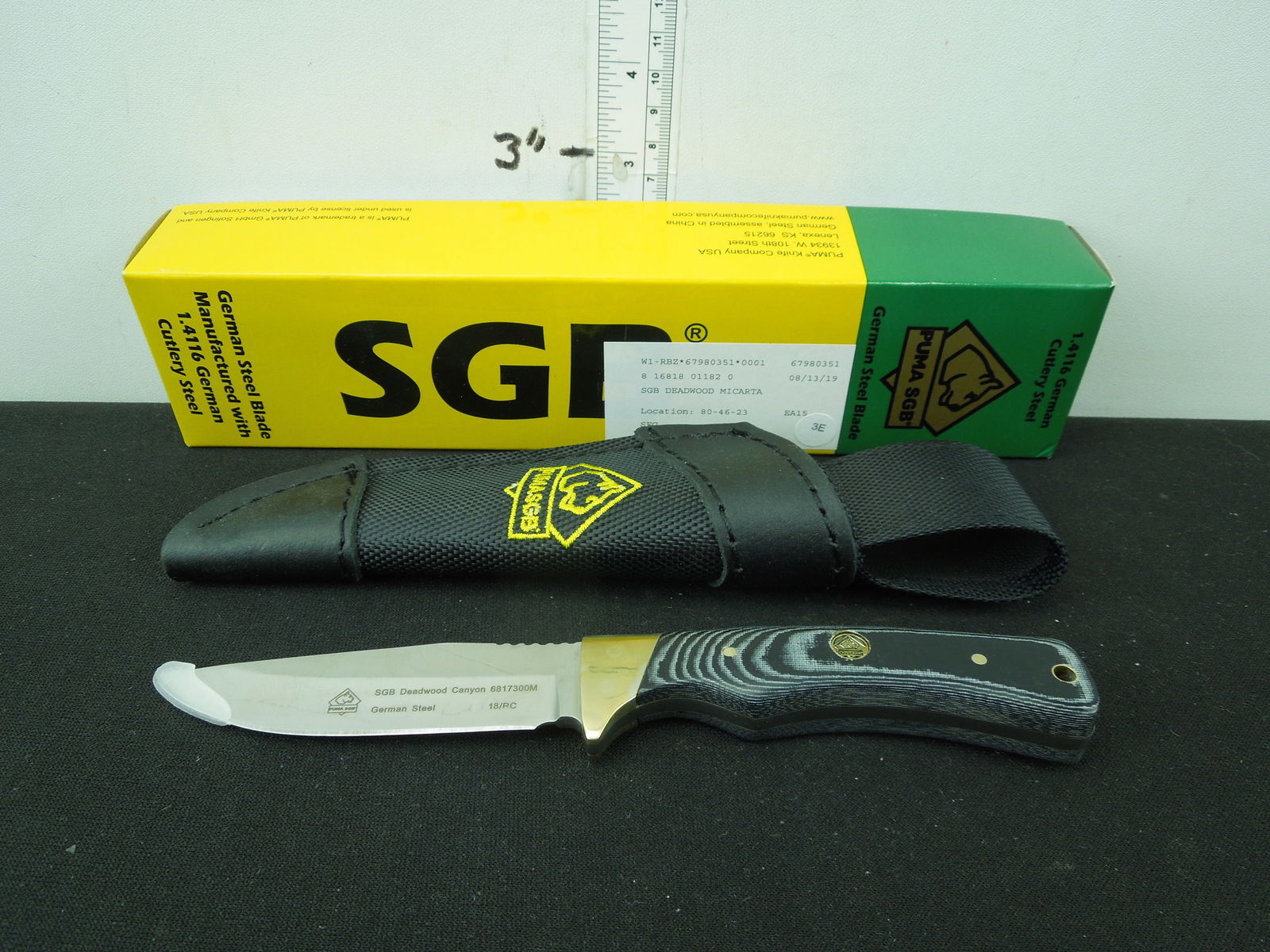 NIB SGB Deadwood Micarta Kinfe w/ Sheath (1 of 4)