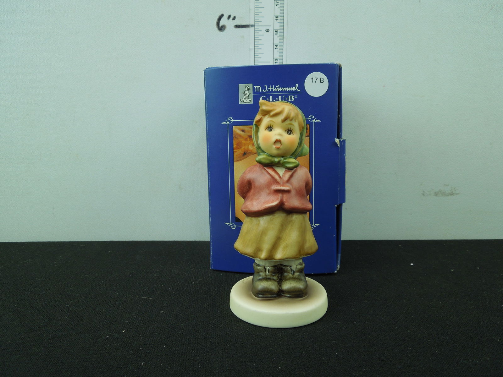 M.J. Hummel Goebel W. Germany Figurine: Clear As A Bell, #1994, Hum 2181, 3 3/4 inch, Made in 2002: M.J. Hummel Goebel W. Germany Figurine: Clear As A Bell, #1994, Hum 2181, 3 3/4 inch, Made in 2002 with Box