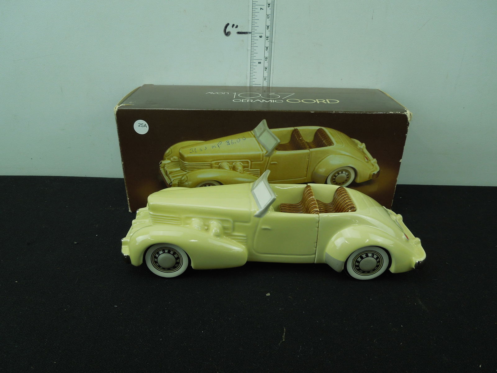 1937 Ceramic Cord with Box, Hand Crafted in Brazil For Avon 1984: 1937 Ceramic Cord with Box, Hand Crafted in Brazil For Avon 1984