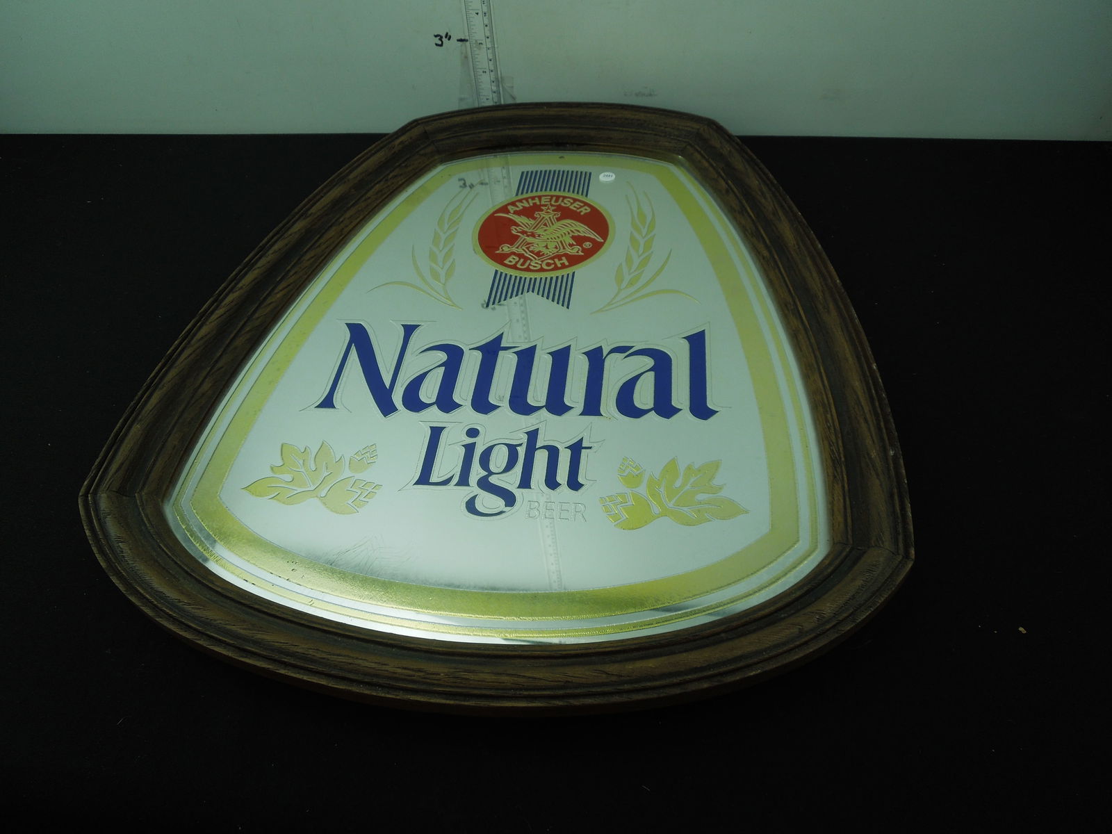 Anheuser Busch Natural Light Beer Mirror  Approx 21 1-/4" x 17- 1/2" (1 of 7)