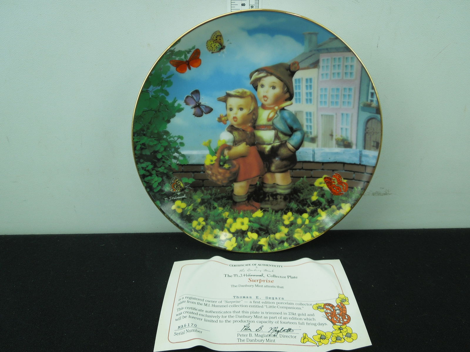 M.J. Hummel Goebel W. Germany Collector Plate: Surprise with COA, no Box (1 of 4)