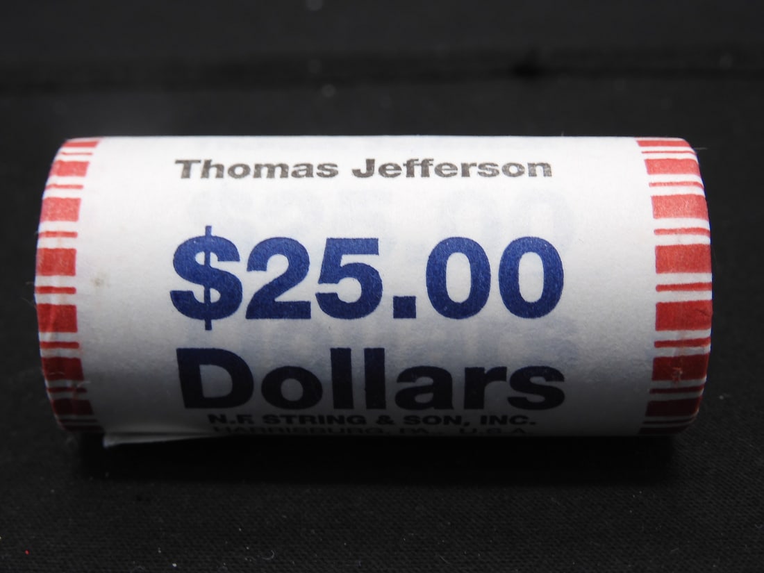 Roll of 25 Thomas Jefferson Presidential Dollars: Roll of 25 Thomas Jefferson Presidential Dollars