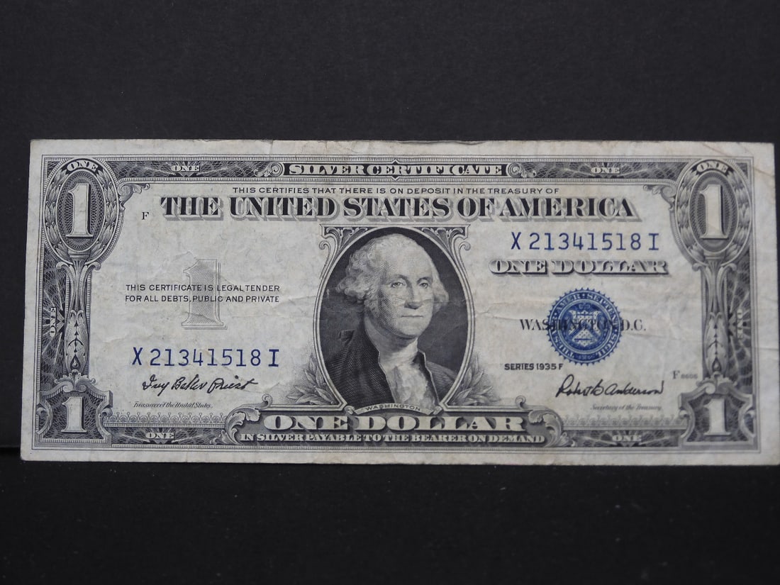 1935F $1 Silver Certificate Bank Note (1 of 3)