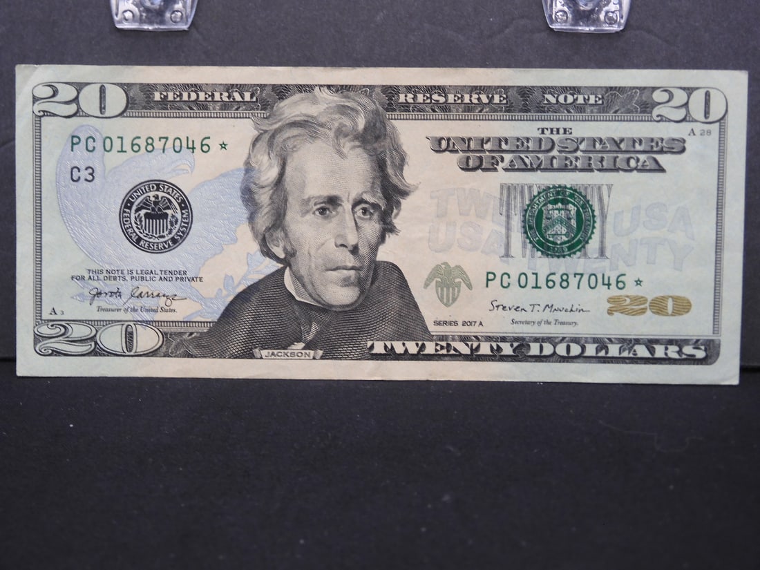 2017-A $20 Green Seal Federal Reserve Star Note (1 of 3)