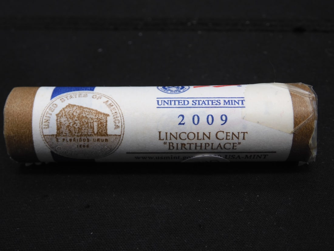 2009 P Lincoln Cent "Birthplace" GEM BU Roll. Original US Mint Wrapped (1 of 3)