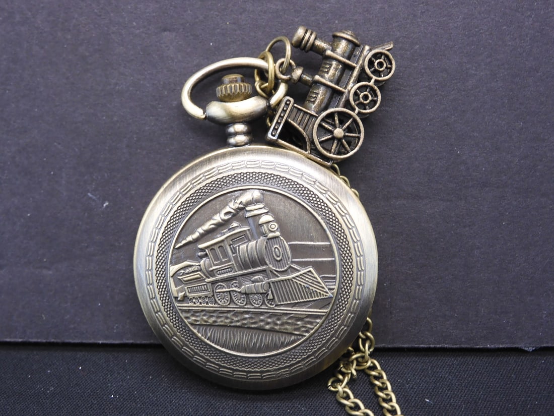 Train Pocket Watch, Works Perfect, New! (1 of 4)