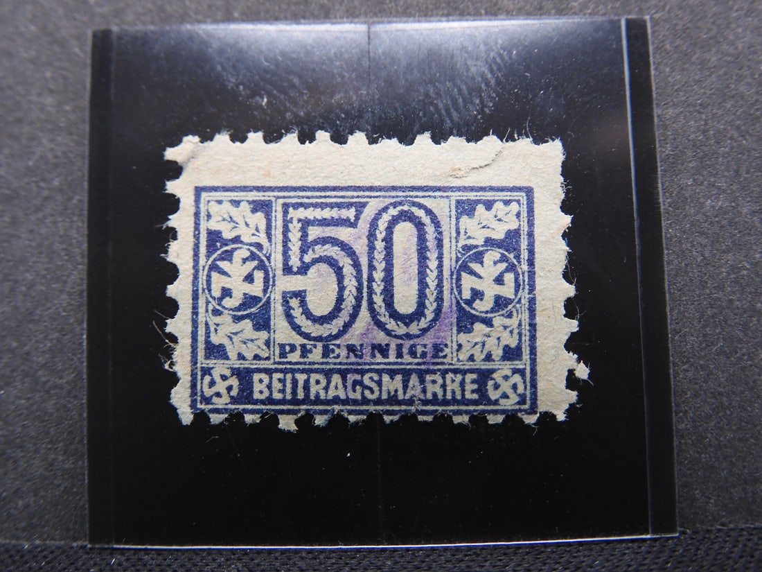 Germany 50 Pfennig Beitragsmarke Stamp (1 of 1)