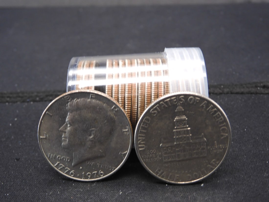 Tube of 20 1976-D Bicentennial Clad Kennedy Half Dollars: Tube of 20 1976-D Bicentennial Clad Kennedy Half Dollars
