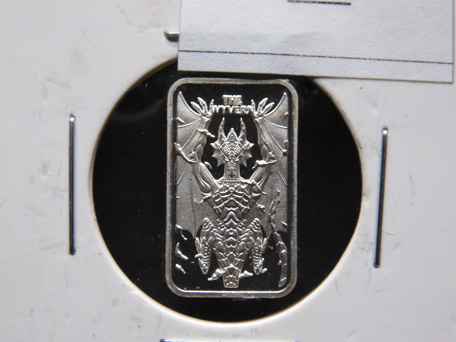 SILVER - 1/10 Tenth Oz. Silver Bar - The Vyvern: SILVER - 1/10 Tenth Oz. Silver Bar - The Vyvern