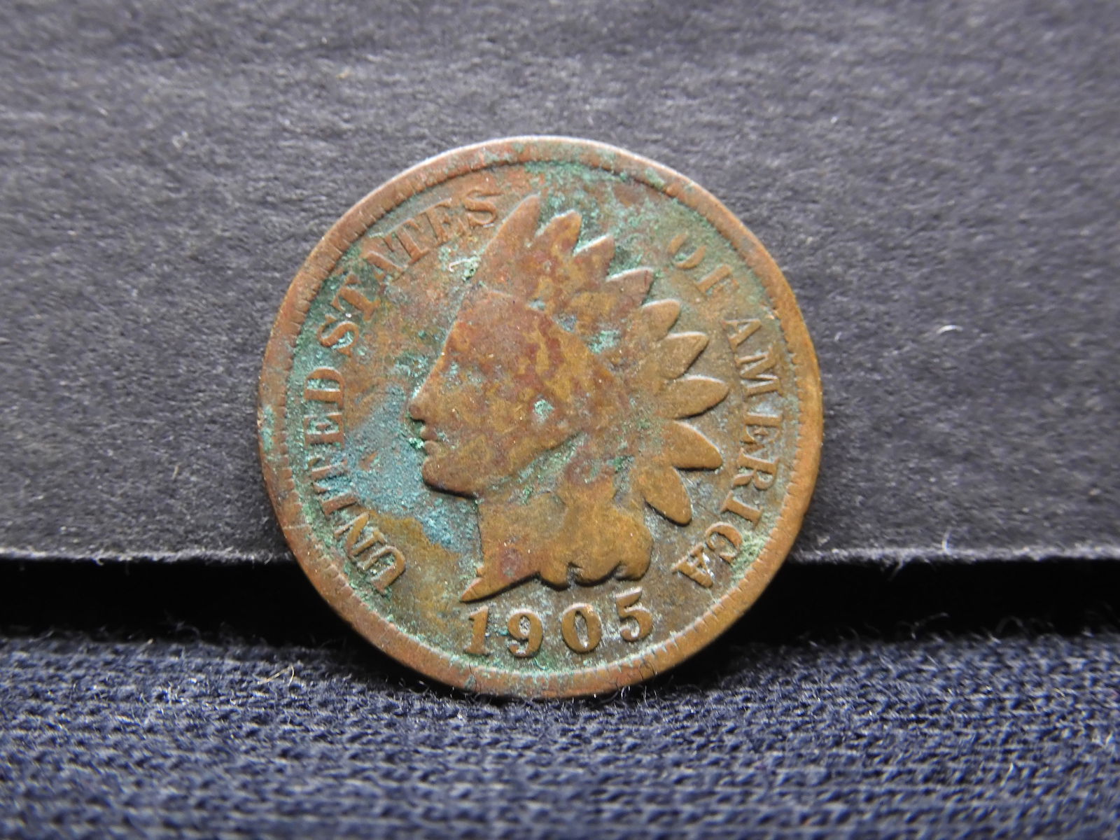1905 Indian Head Cent - Reverse CUD (1 of 2)