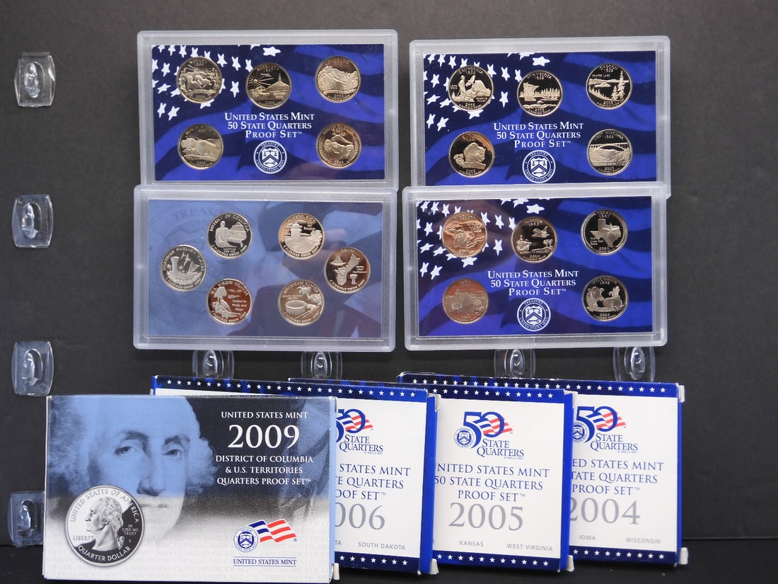 2004, 2005, 2006, 2009 San Fran Mint Clad State Quarter Proof Sets (1 of 6)