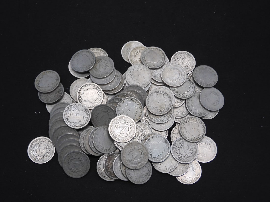 100 Full Date V Nickels: 100 Full Date V Nickels