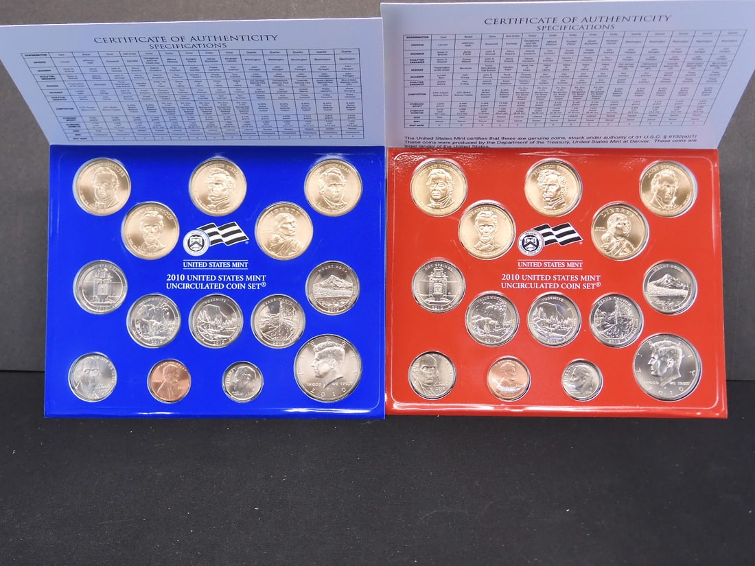 2010 P & D U.S. Mint UNC 28 Piece Coin Set: 2010 P & D U.S. Mint UNC 28 Piece Coin Set