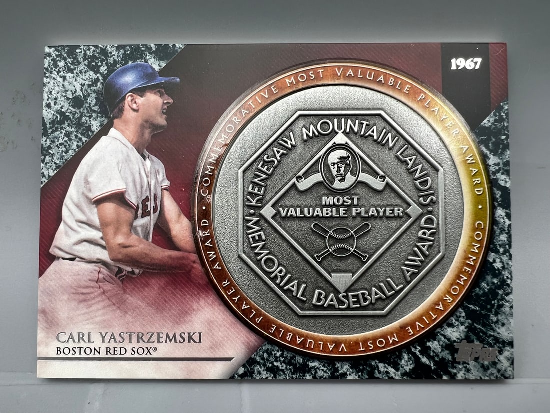 2017 Topps Carl Yastrzemski Commemorative MVP Award Medallion #MVPR-CY (1 of 2)