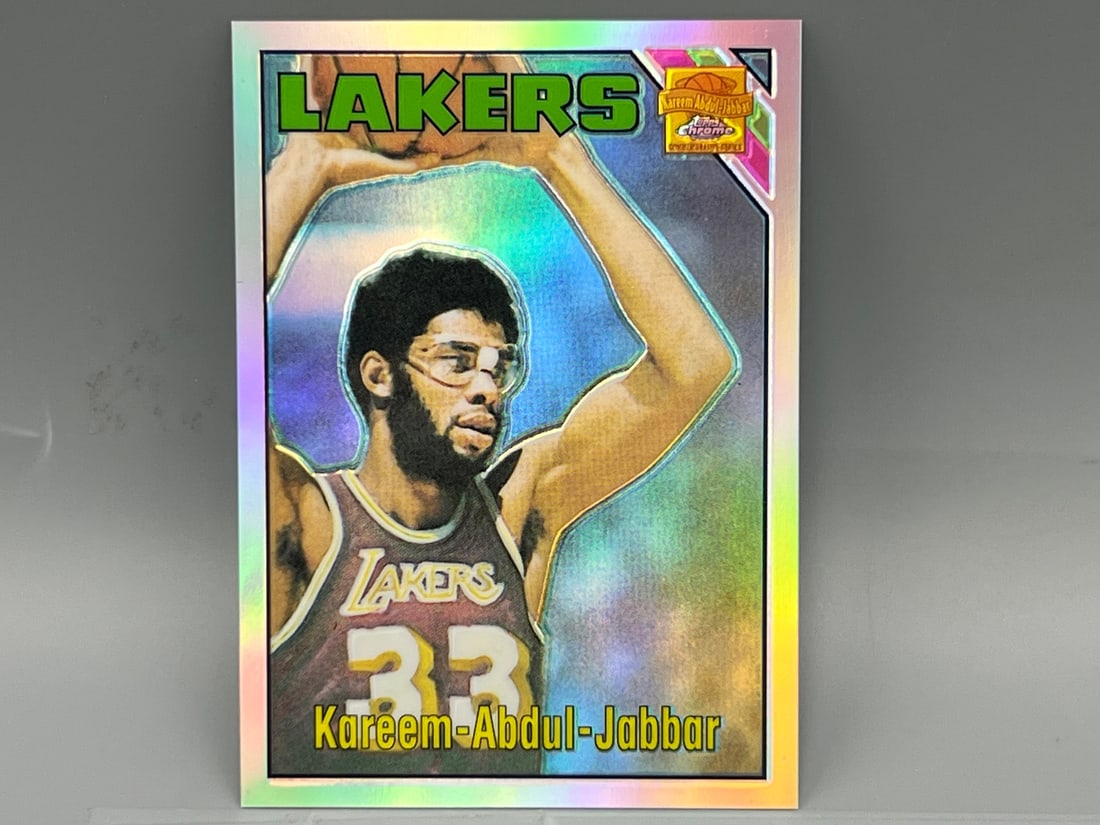 2002 Topps Chrome Commemorative Series Kareem Abdul Jabbar Refractor Reprint #90 (1 of 2)
