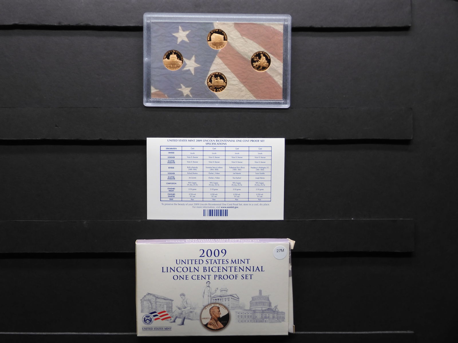 2009-S United States Mint Lincoln Bicentennial 4-Coin Proof Set With OGP & COA. (1 of 4)