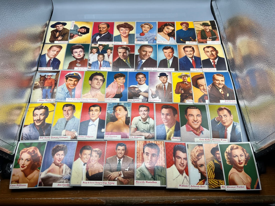 Lot of (42) 1953 Topps Who-Z- At Star Celebrity Trading Cards - Varying Conditions (1 of 6)