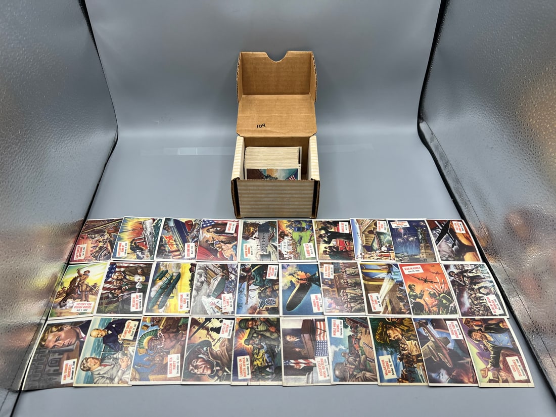 1954 Topps Scoop Historical New Headlines Trading Cards Partial Set - 104 Cards -  Appears Mostly (1 of 11)