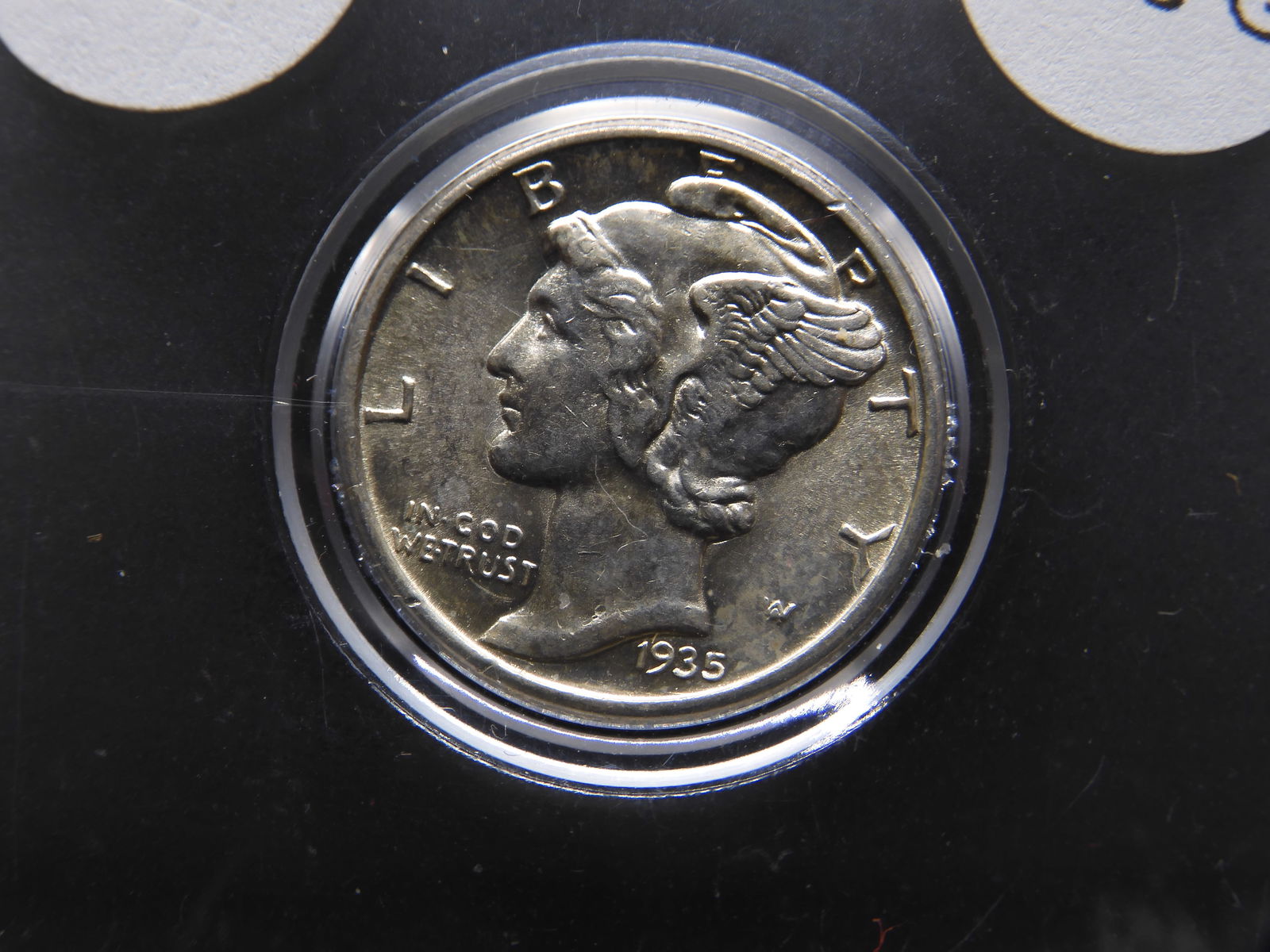 1935-P Silver Mercury Dime BU/MS FSB (1 of 3)