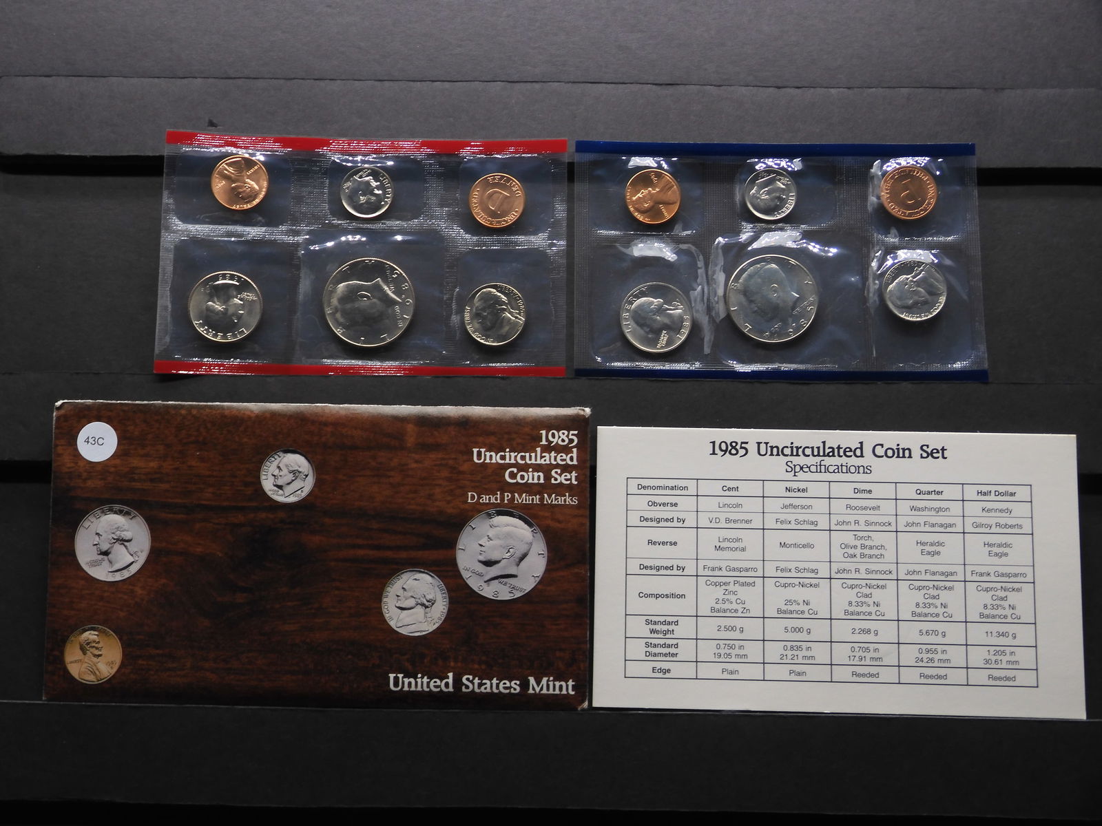 1985-P+D U.S. Mint Uncirculated Set in OGP (1 of 6)