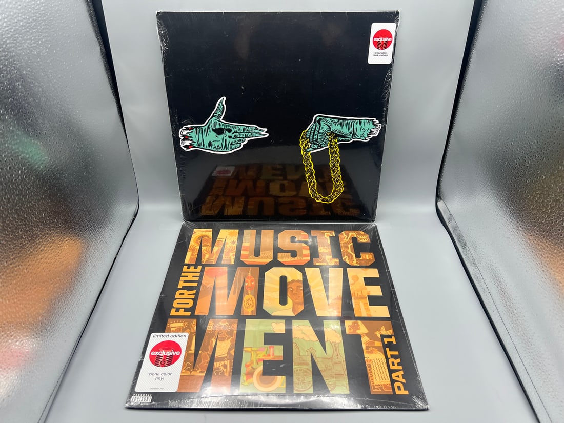 SEALED (both albums) - Lot of (2): Run the Jewels: Run the Jewels (2013) and Various Artists: Music: SEALED (both albums) - Lot of (2): Run the Jewels: Run the Jewels (2013) and Various Artists: Music For the Movement (2022). Both limited edition/colored vinyl (Hip Hop/Funk)