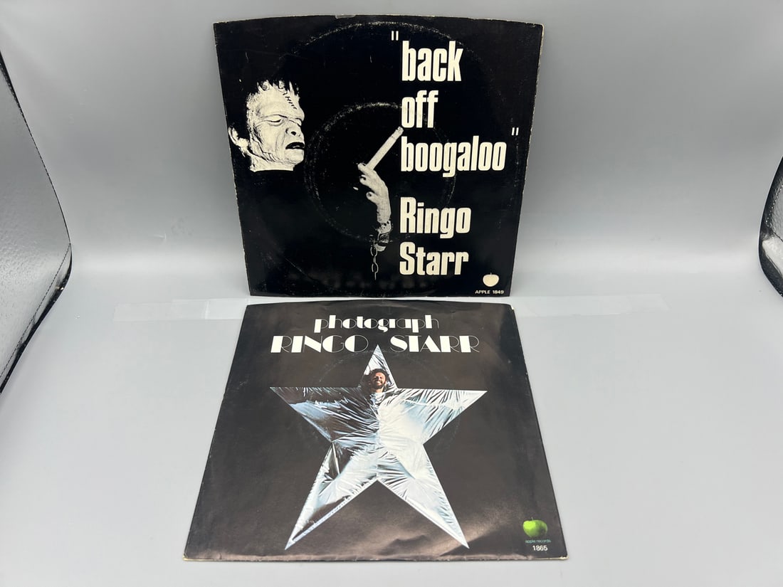 Lot of (2) Ringo Starr 7-inch, 45 rpm Apple records with picture sleeves: Back off Boogaloo (1972);: Lot of (2) Ringo Starr 7-inch, 45 rpm Apple records with picture sleeves: Back off Boogaloo (1972); and Photograph (1973)