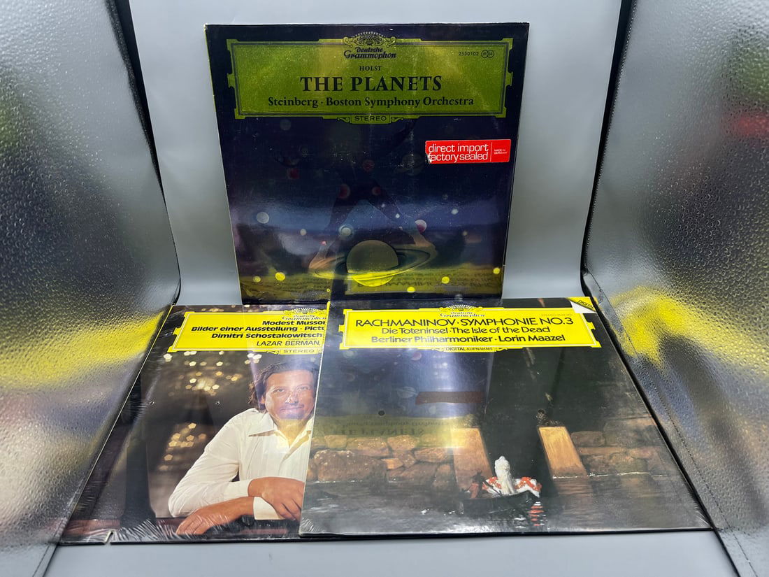 SEALED (all 3 albums): Lot of (3) Classical Deutsche Grammophon label records: The Planets-Steinberg (1 of 2)