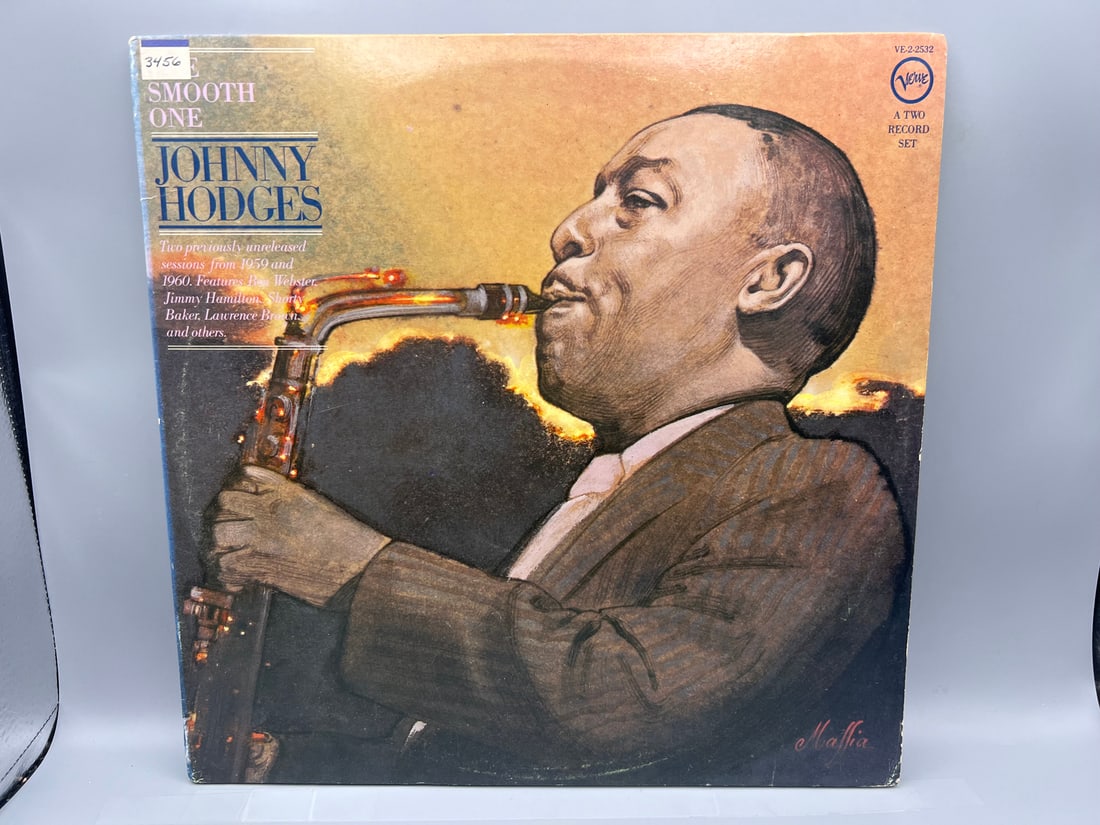 Johnny Hodges: The Smooth One (1979), Promo label and promo stamp on cover, Gatefold, 2 LPs: Johnny Hodges: The Smooth One (1979), Promo label and promo stamp on cover, Gatefold, 2 LPs