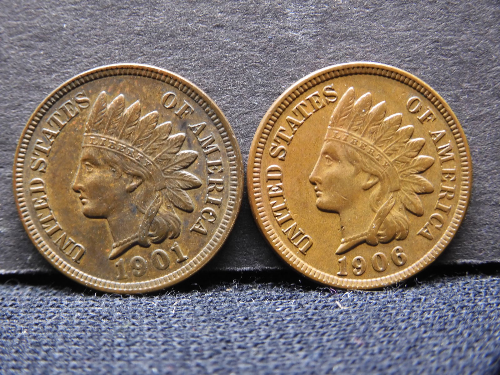 1901 + 1906 AU Indian Head Cents (1 of 2)