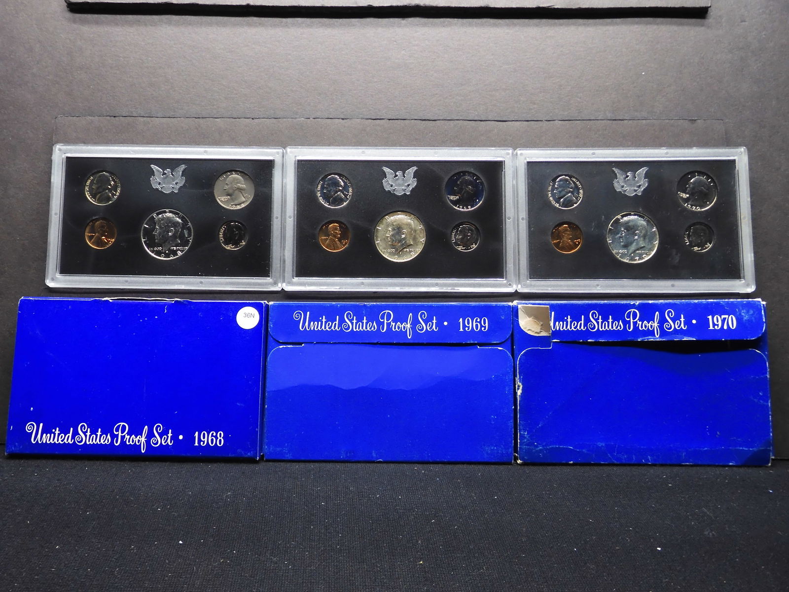 1968-S 1969-S 1970-S United States 5-Coin Proof Sets With OGP.  Includes The 1968-S, 1969-S, 1970-S (1 of 7)