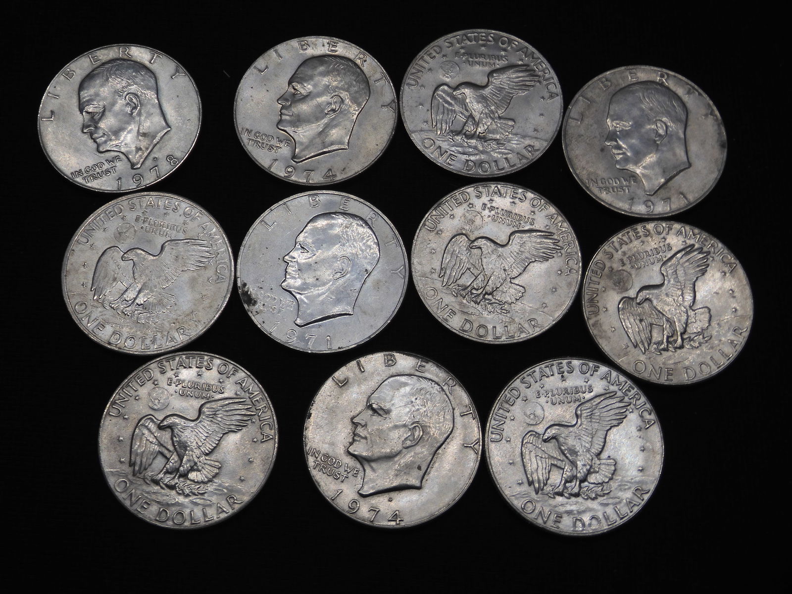 Lot of (11) Mixed Date Eisenhower Dollars (1 of 4)