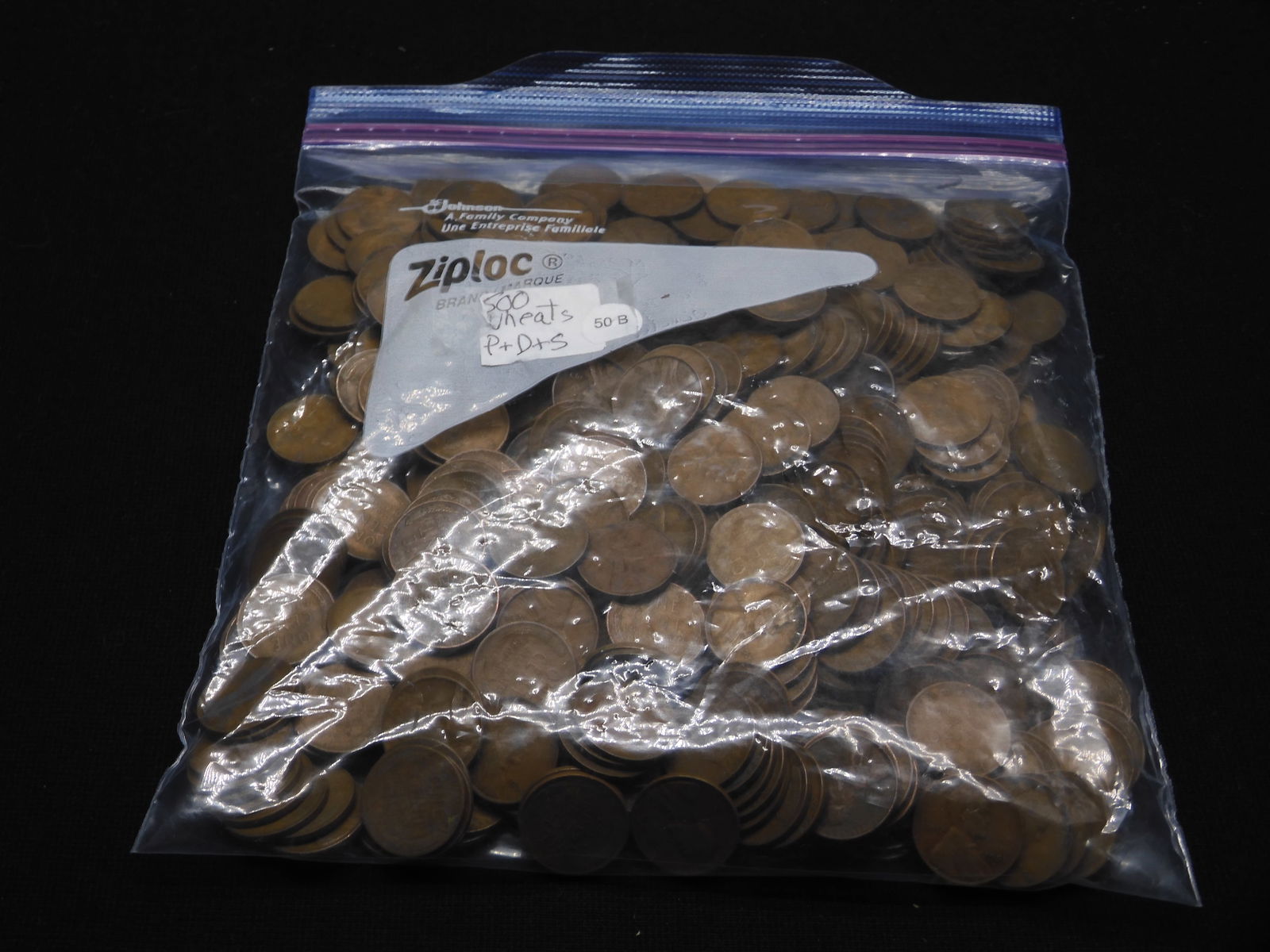 Bag of 500 Lincoln Wheat Cents w/ Assorted Mint Marks (1 of 5)