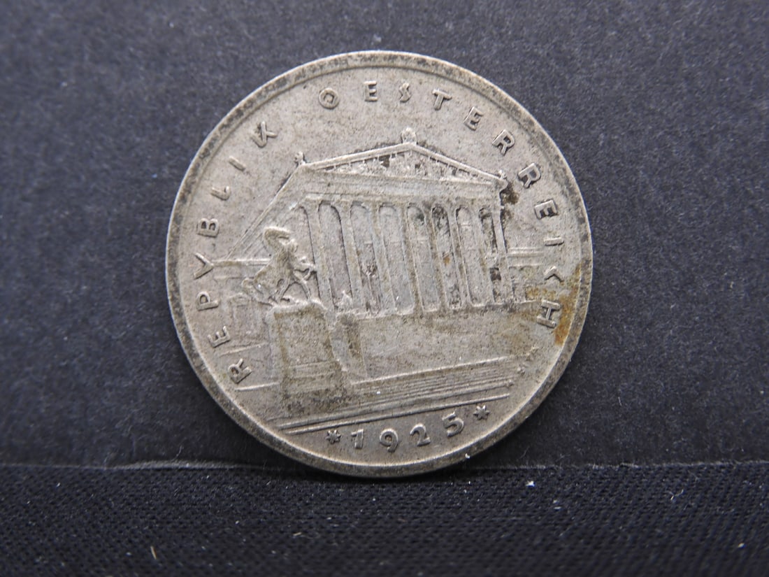 1925 Austrian Republic 1 Schilling- 64% Silver (1 of 2)