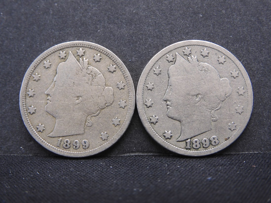 1898 + 1899 Liberty V Nickels (1 of 2)