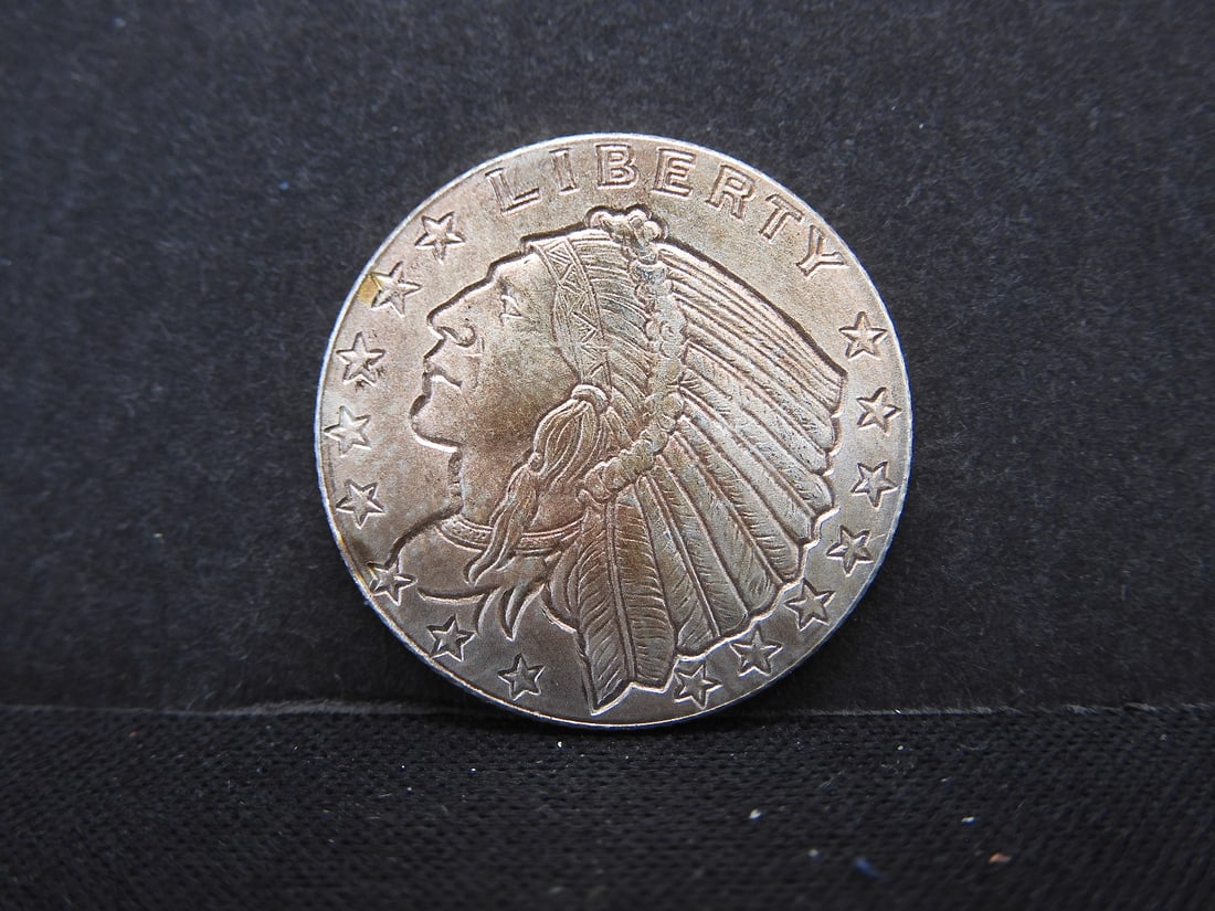 Indian Head Dollar Design 1/10 Troy Ounce .999 Fine Silver Round (1 of 2)