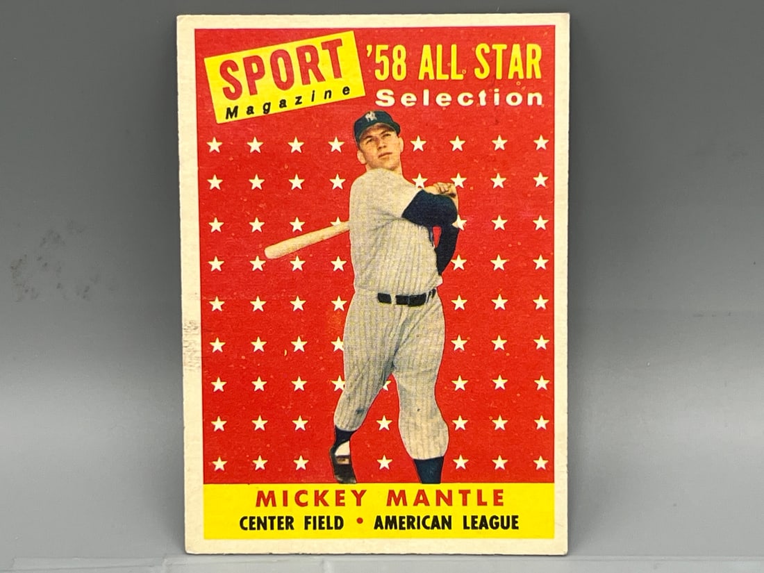 1958 Topps Mickey Mantle All Star #487: 1958 Topps Mickey Mantle All Star #487