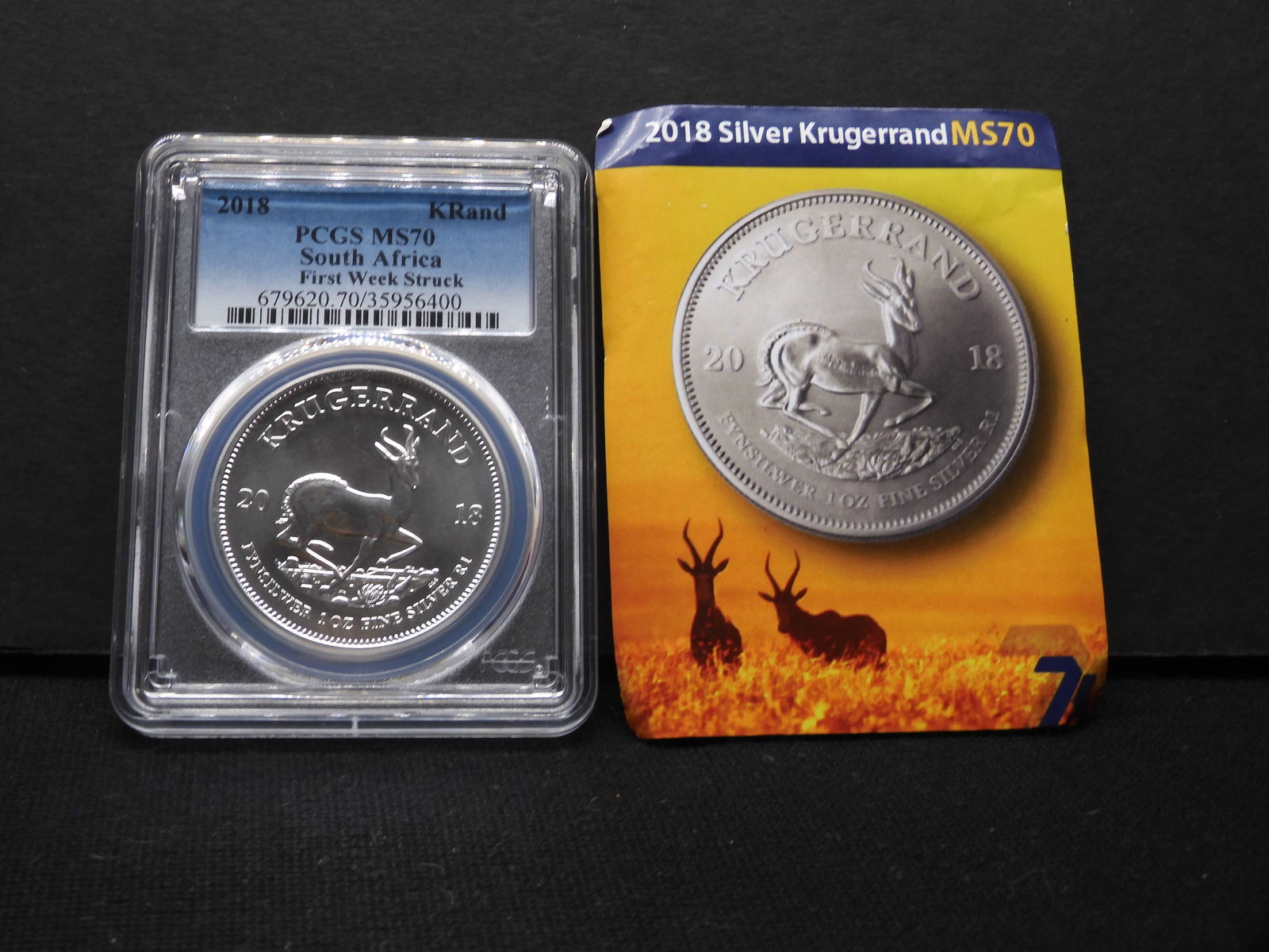 2018 1 Oz. Fine Silver South Africa Krugerrand - PCGS MS70 - 1st Week Strike! (1 of 6)
