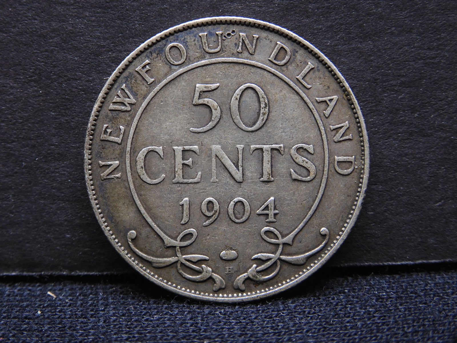 1904-H Newfoundland Silver 50 Cents - VF (1 of 2)