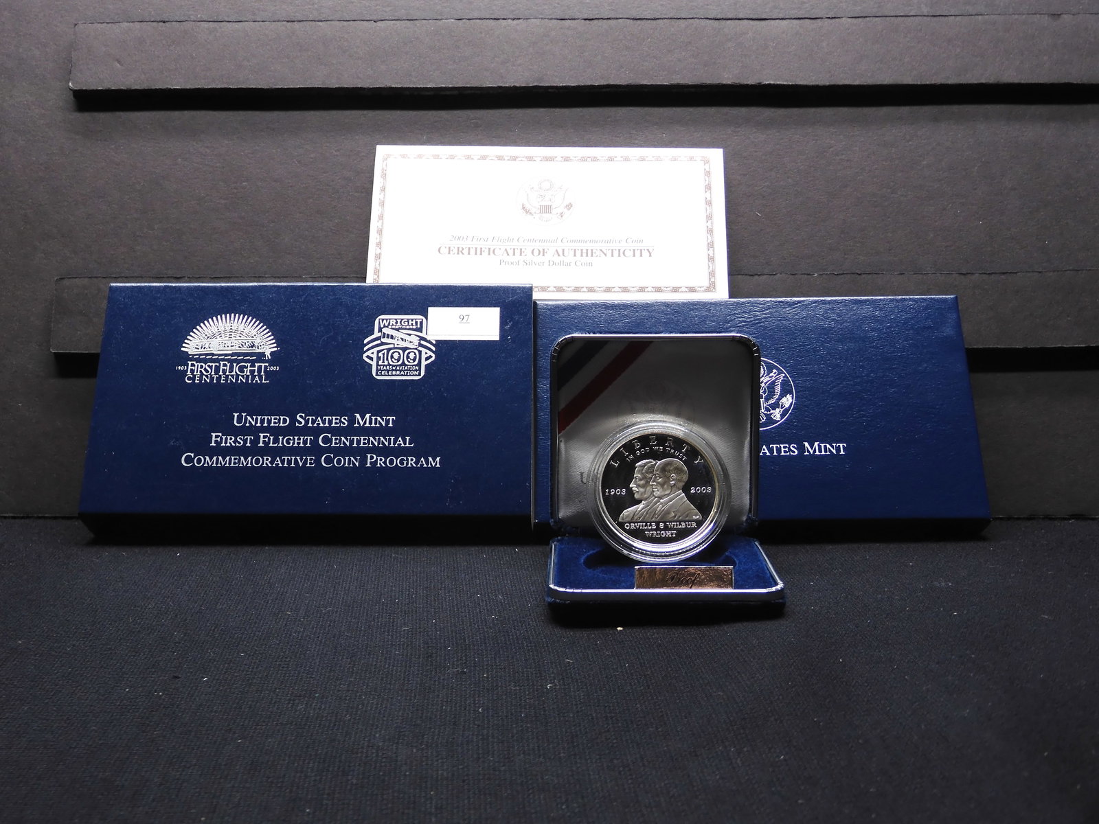 2003-P First Flight Centennial Proof Silver Dollar - OGP (1 of 4)