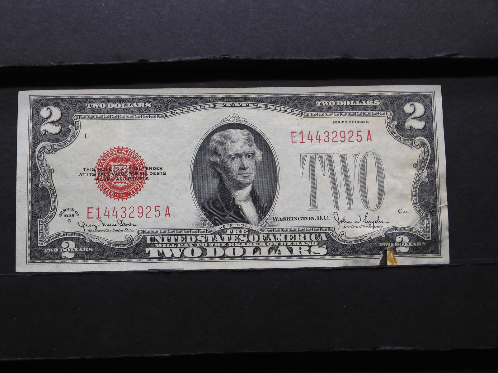 Series 1928-G $2.00 Note - RED SEAL (1 of 5)