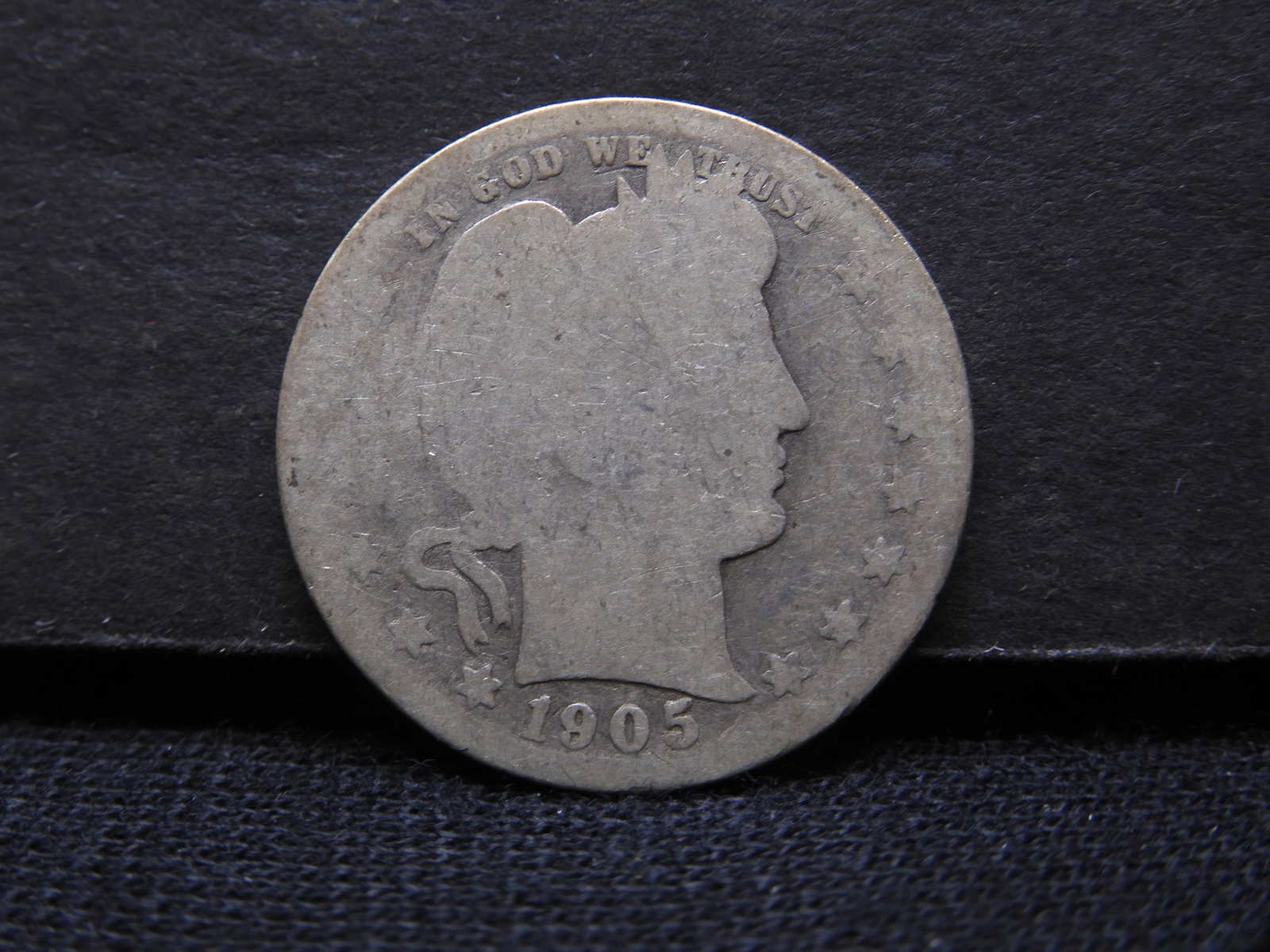 1905-S Barber Quarter: 1958-D Franklin Half Dollar