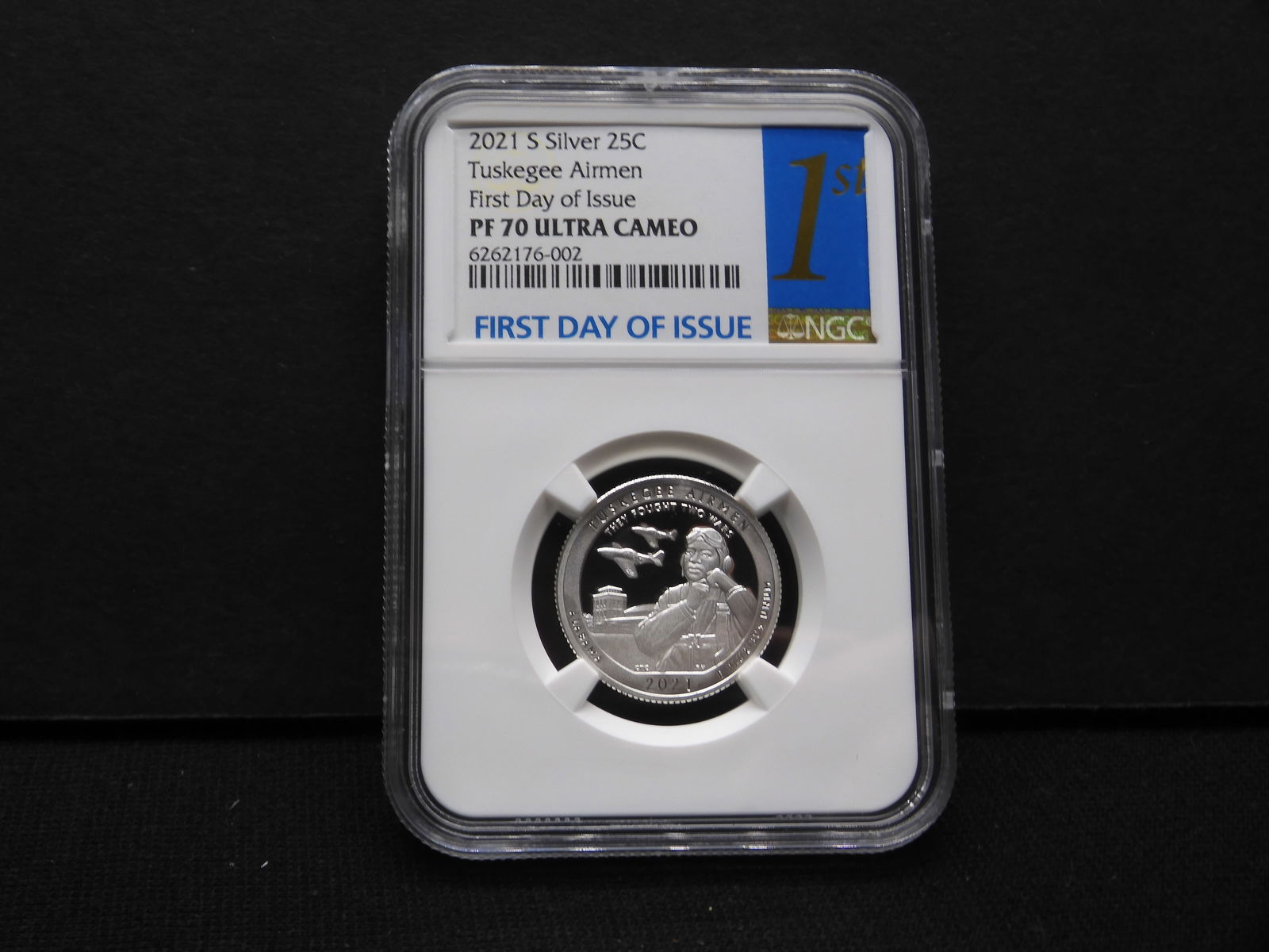 2021-S Tuskegee Airmen Silver Quarter - NGC PF70 Ultra Cameo - First Day of Issue (1 of 4)