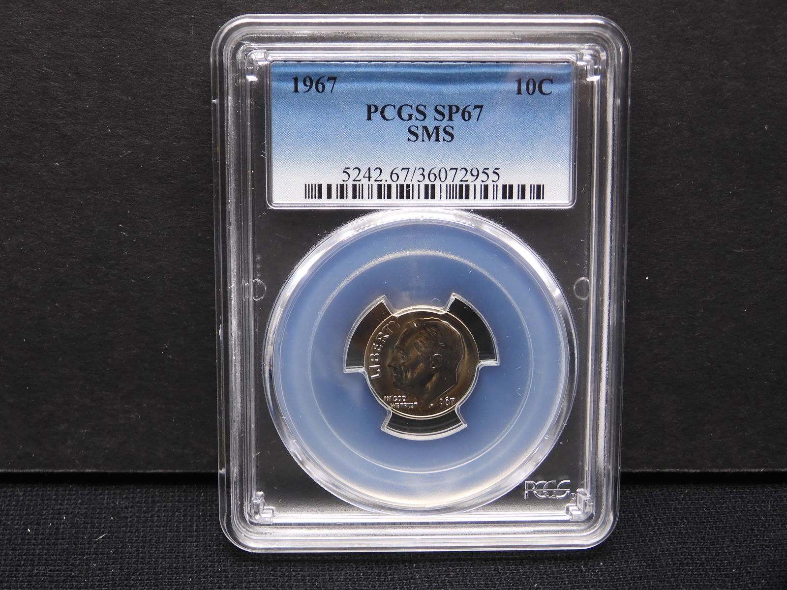 1967 SMS Special Mint Set Roosevelt Dime - PCGS SP67 (1 of 4)
