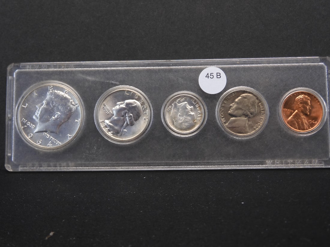 1964 Coin set Silver Half Dollar, Quarter, Dime (1 of 5)