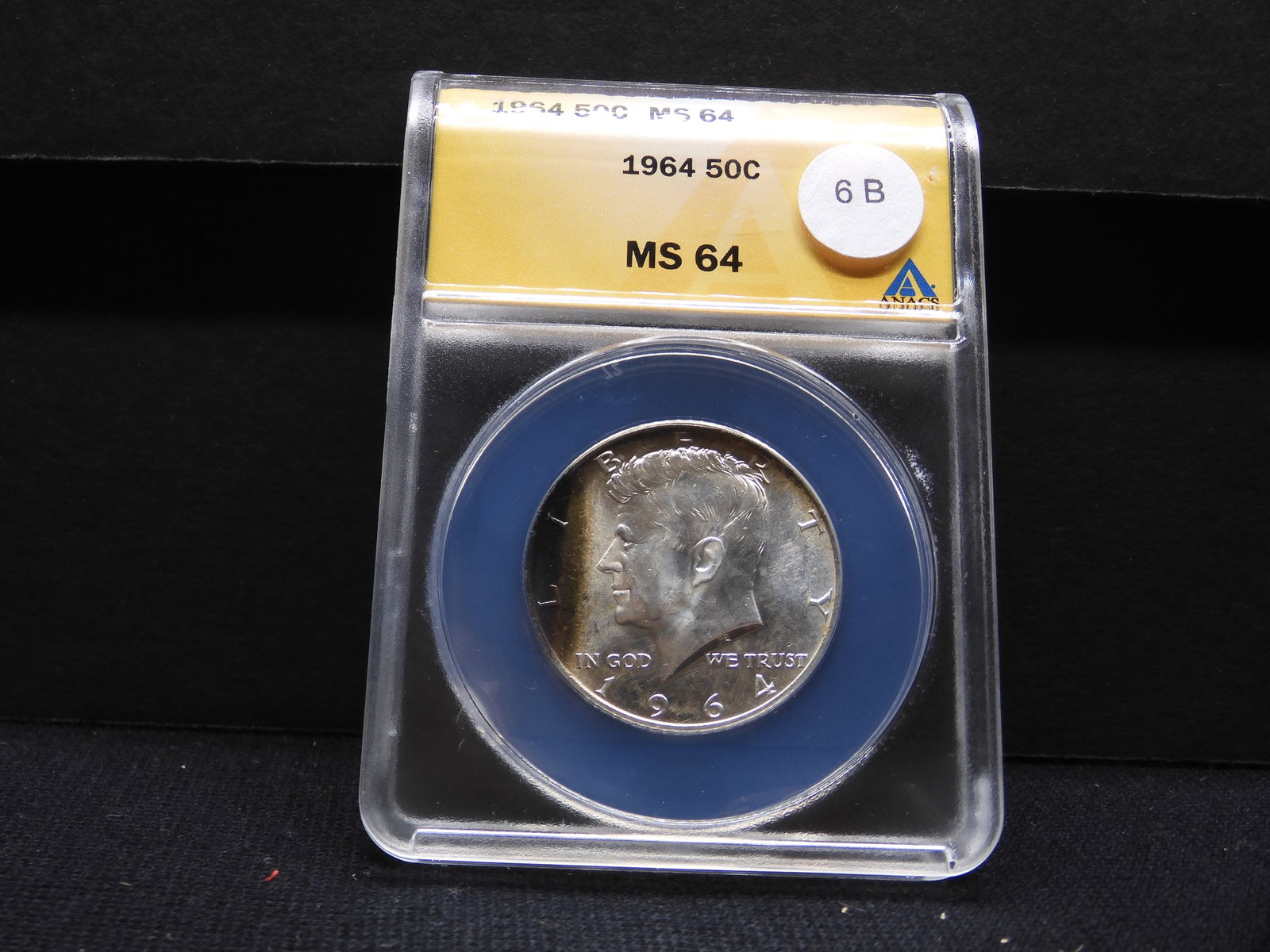 1964 90% Silver Kennedy Half Dollar ANACS Graded MS64: 1964 90% Silver Kennedy Half Dollar ANACS Graded MS64
