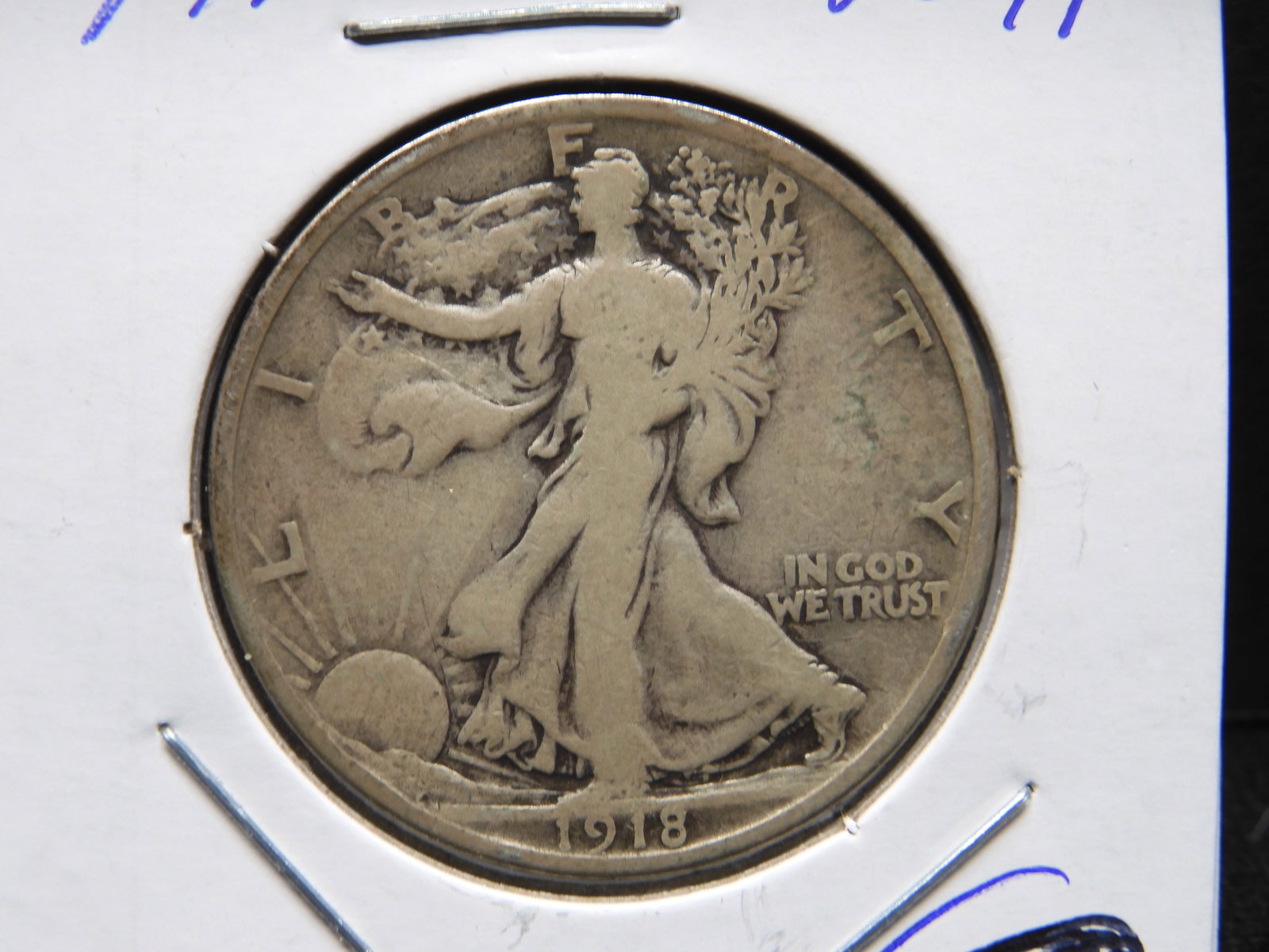1918 Walking Liberty Half Dollar, Fine: 1918 Walking Liberty Half Dollar, Fine