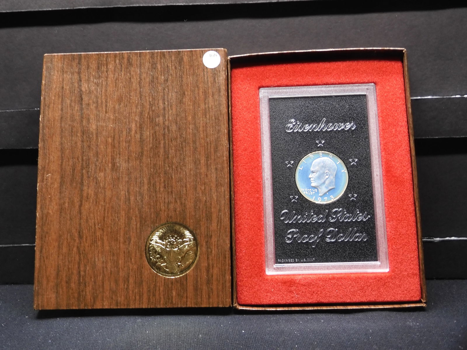 1973-S Key Date Eisenhower Proof Silver Dollar In Original Government "Brown Box" Packaging. (1 of 5)