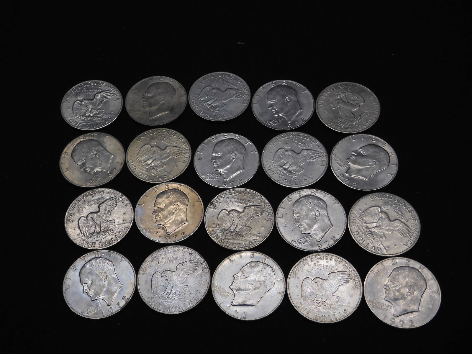 Roll Of 20 1972-P Eisenhower Dollars. (1 of 5)